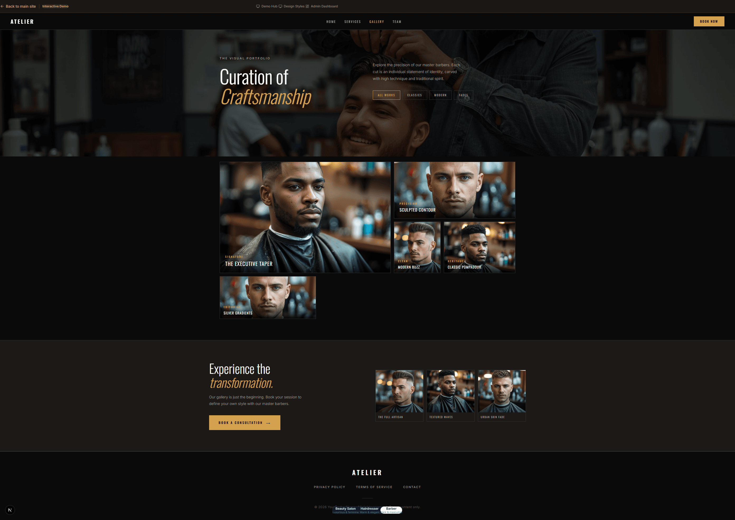 The Barber Clinic design preview