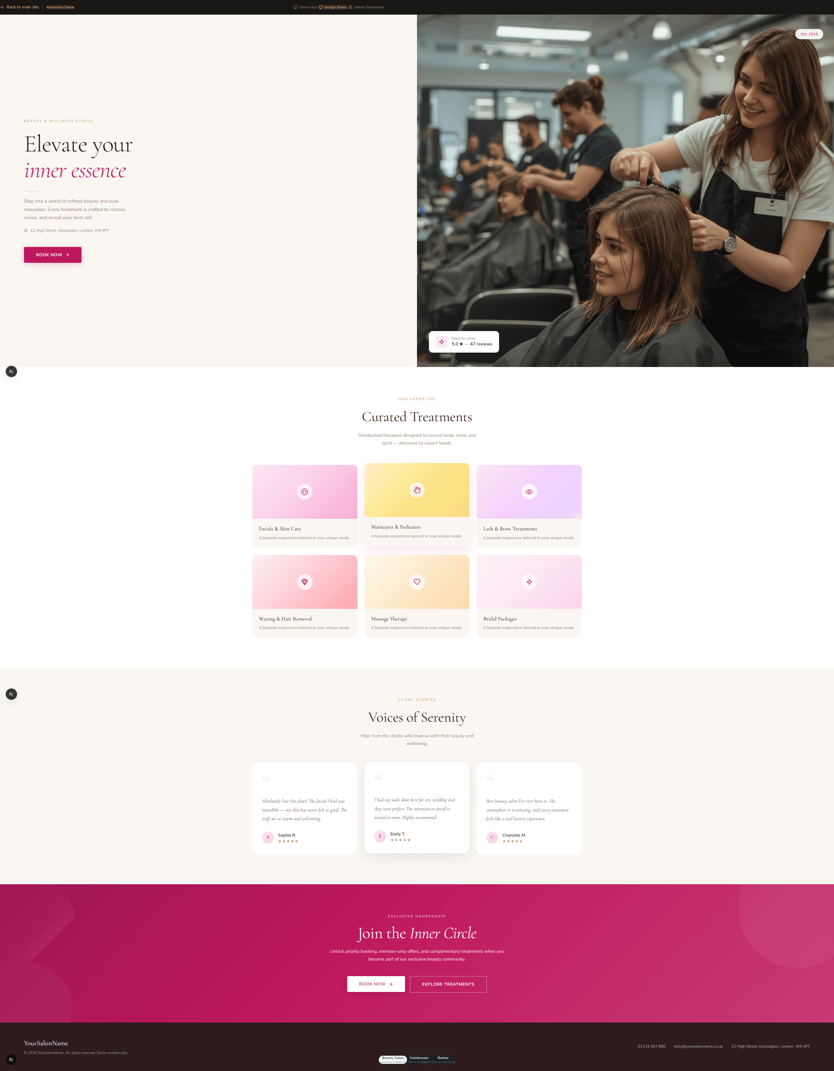 The Beauty Studio design preview