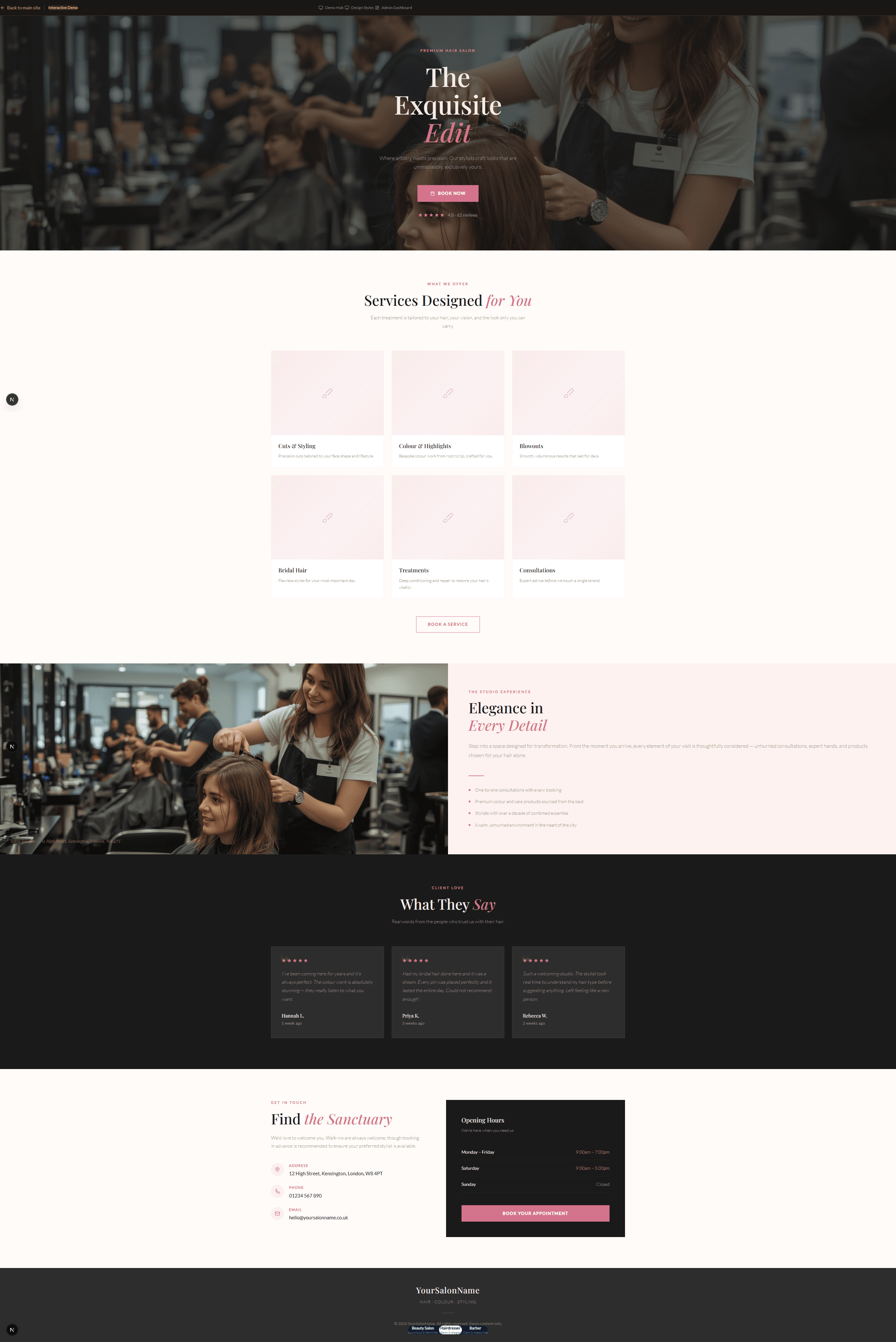 The Stylist Portfolio design preview
