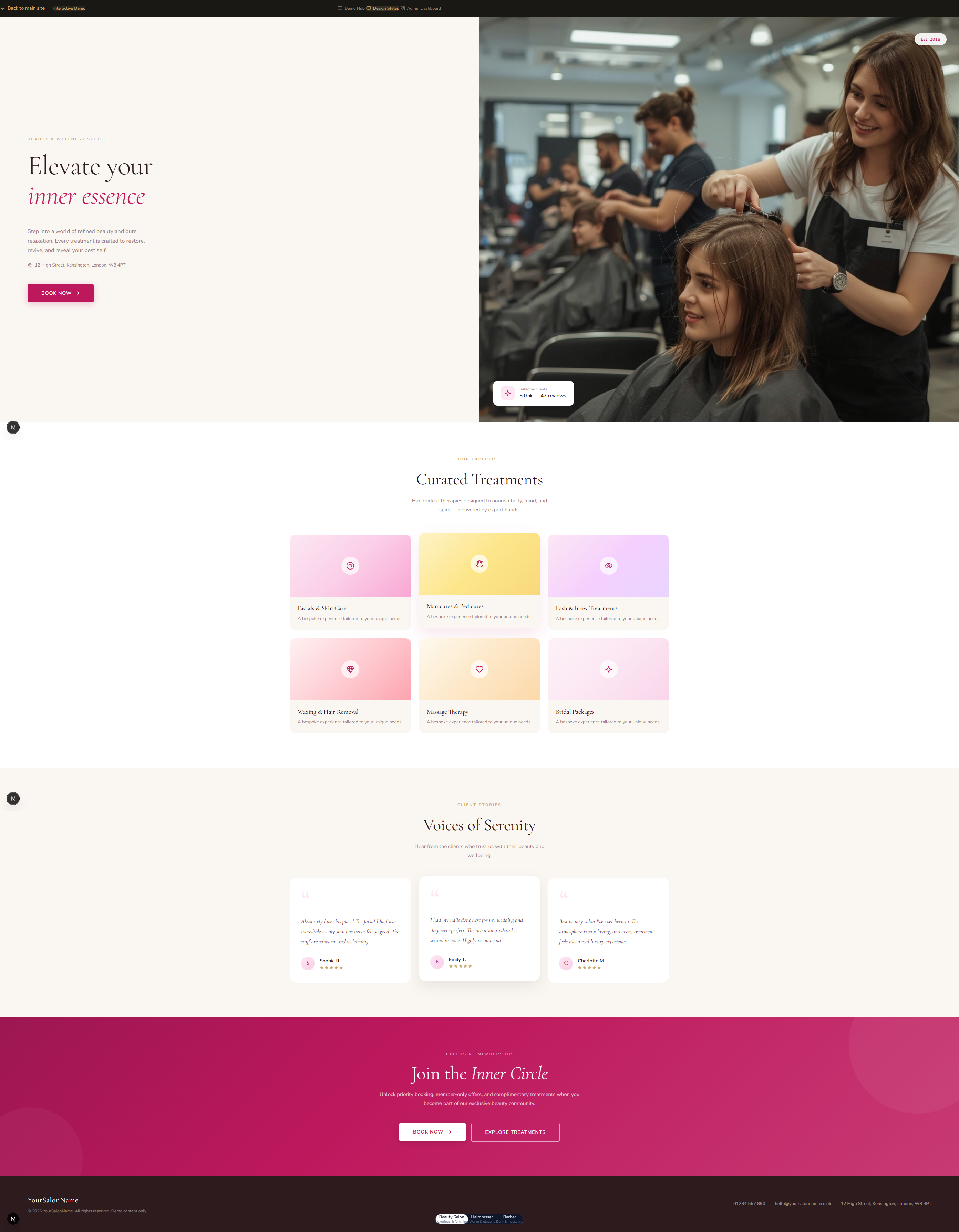 Beauty Salon design preview